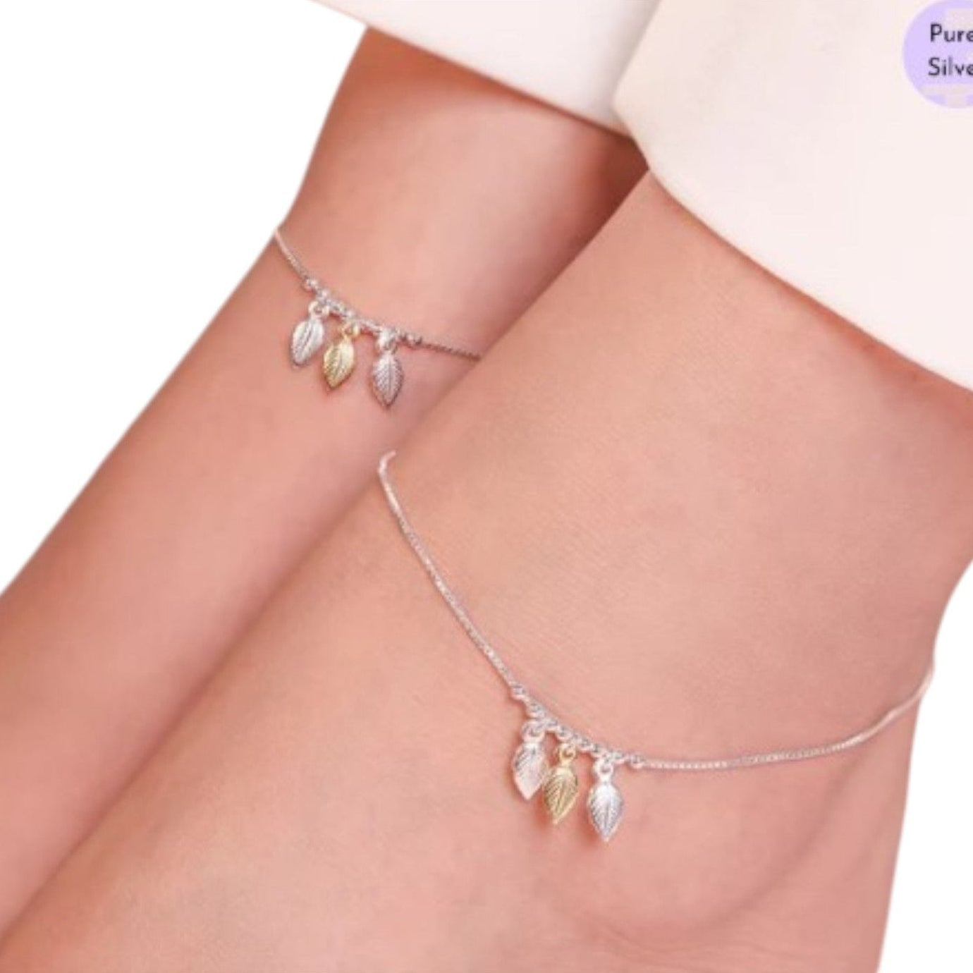Nature Lover 925 Sterling Silver Anklet By Kesardeep Impex For Women